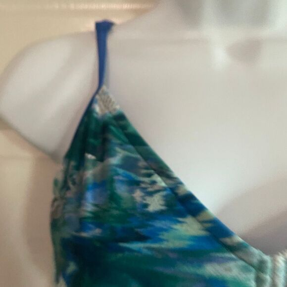 PrAna Small Blue Green Tankini Bikini Top - Picture 4 of 7